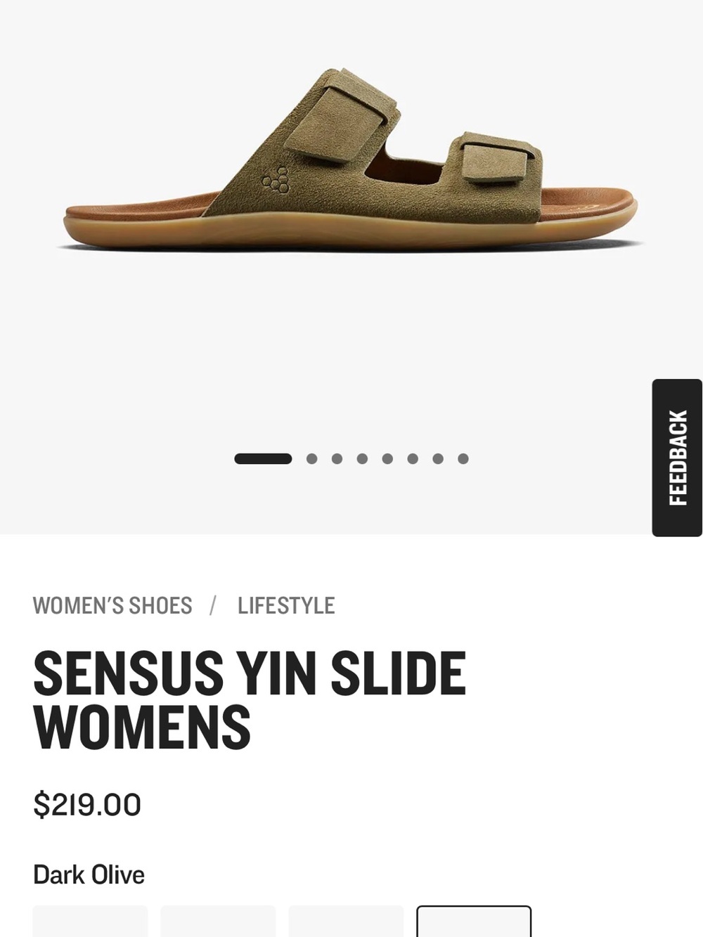 Vivo barefoot Sensus Yin Slide Sandals size 39